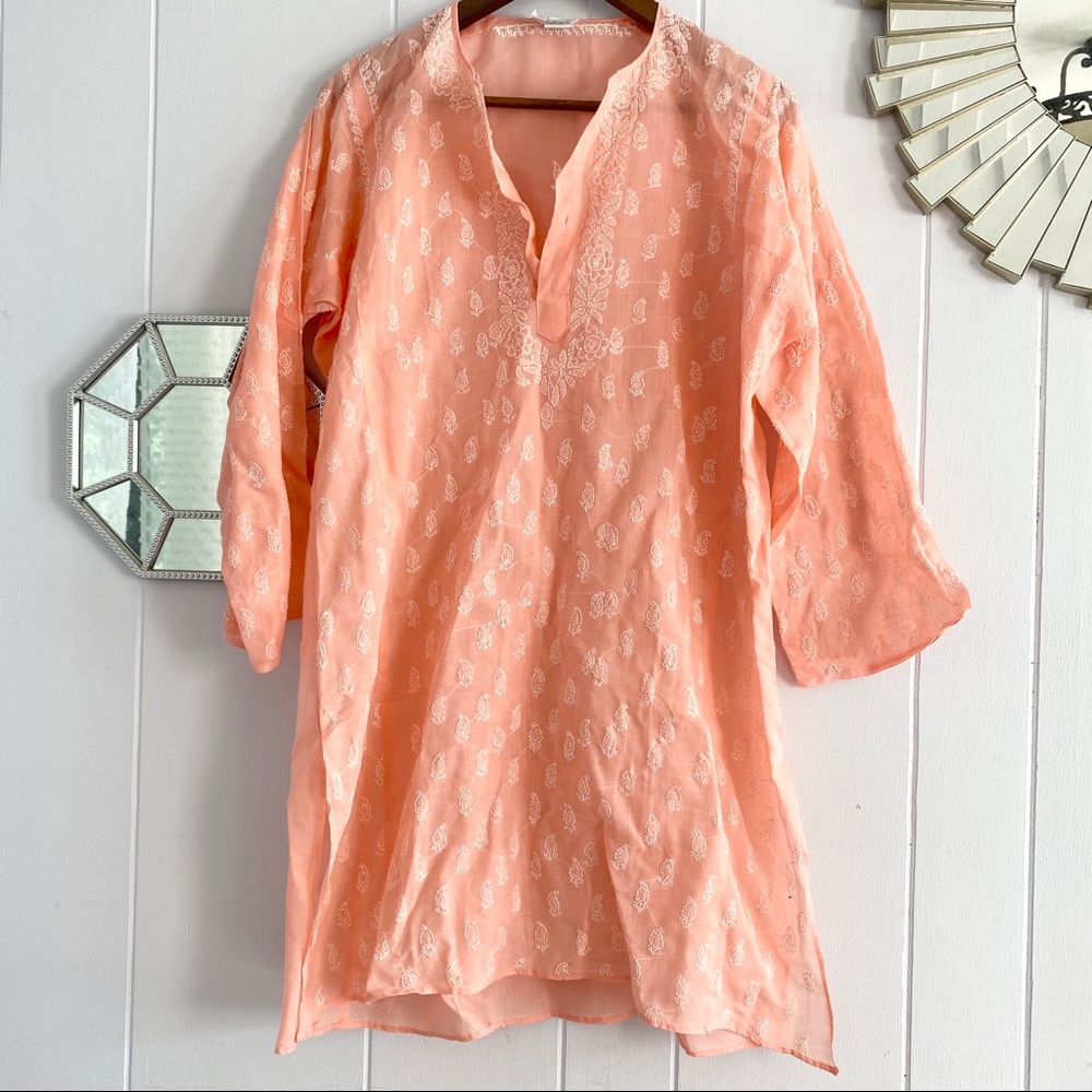 Peach Boho Chic Tunic Henna